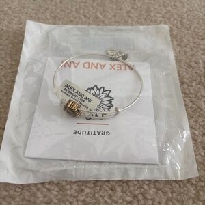 Alex and Ani Two tone sunflower bradelet